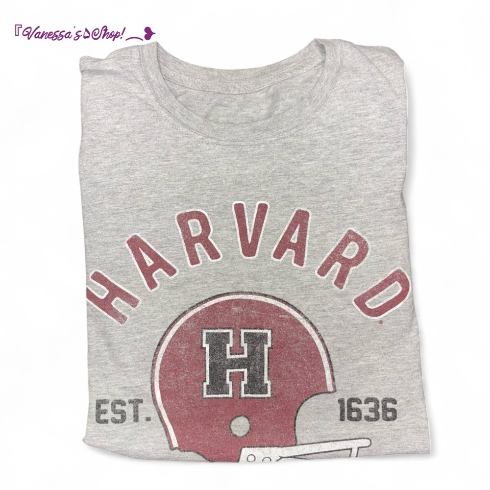 SOLD! Harvard University Football Graphic Distressed T- Shirt by Tee Luv!